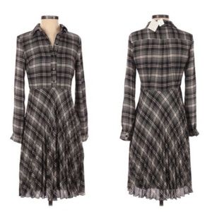 Banana Republic Factory Fit & Flare Plaid Dress